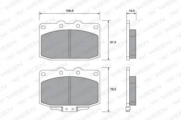 WEEN 1512381 Комплект тормозных колодок, дисковый тормоз