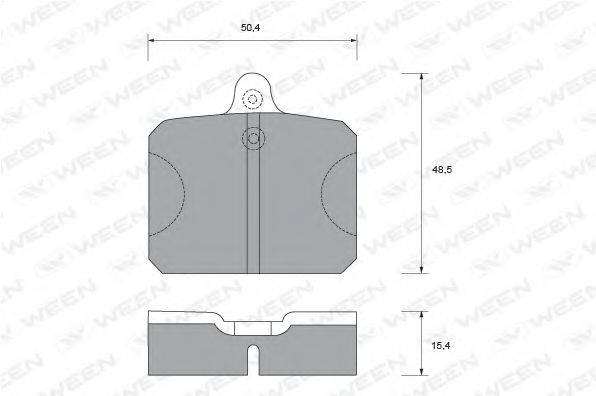 Комплект тормозных колодок, дисковый тормоз WEEN 151-2100