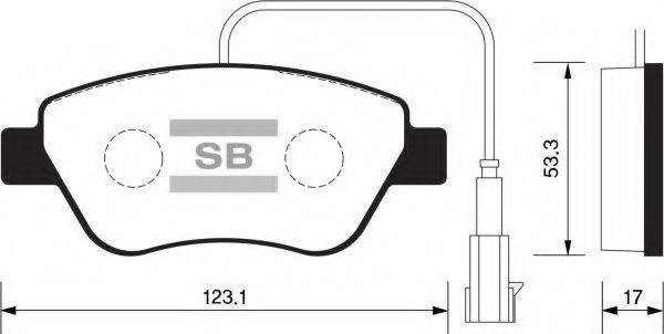 Комплект гальмівних колодок, дискове гальмо FI.BA FBP1201