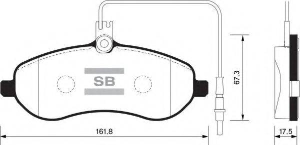 Комплект гальмівних колодок, дискове гальмо FI.BA FBP1415