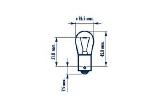 Лампа накаливания, фонарь указателя поворота; Лампа накаливания, фонарь указателя поворота NARVA 17638