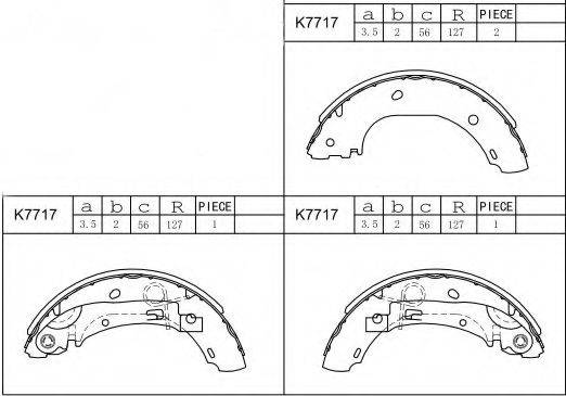 ASIMCO K7717 Комплект тормозных колодок