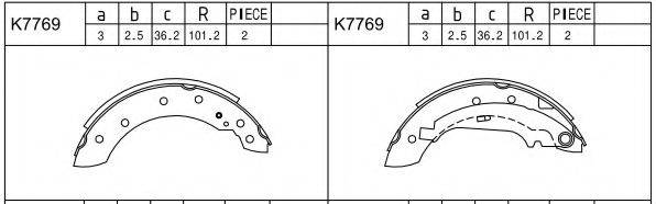 ASIMCO K7769 Комплект тормозных колодок