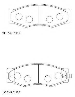 ASIMCO KD1787 Комплект тормозных колодок, дисковый тормоз