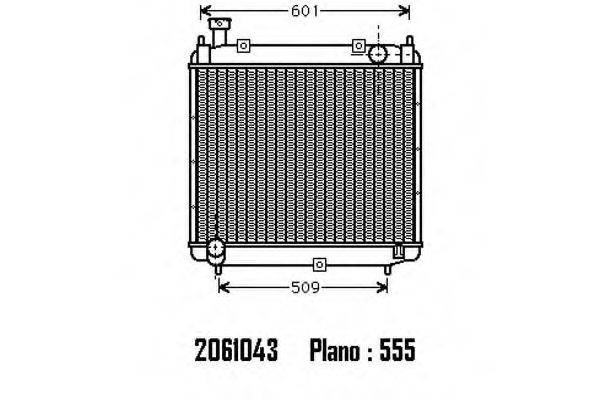 Радиатор, охлаждение двигателя ORDONEZ 2061043