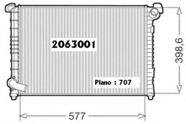 ORDONEZ 2063001 Радиатор, охлаждение двигателя
