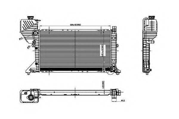 Радіатор, охолодження двигуна ORDONEZ 2066029