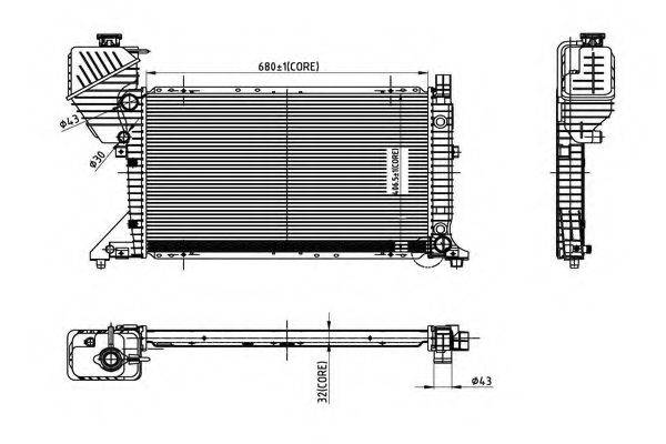 Радіатор, охолодження двигуна ORDONEZ 2066039