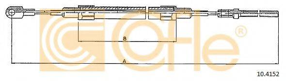 Трос, стоянкова гальмівна система COFLE 10.4152