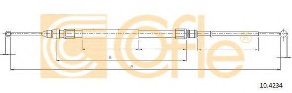 COFLE 104234 Трос, стояночная тормозная система