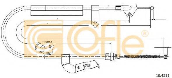 COFLE 104511 Трос, стояночная тормозная система