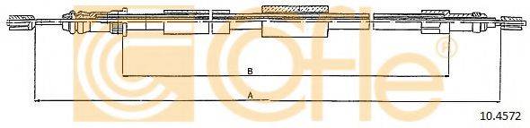 Трос, стояночная тормозная система COFLE 10.4572