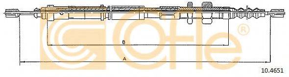 Трос, стояночная тормозная система COFLE 10.4651
