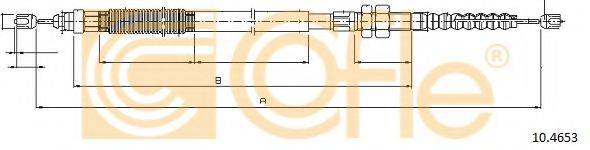COFLE 104653 Трос, стояночная тормозная система