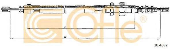 Трос, стояночная тормозная система COFLE 10.4682