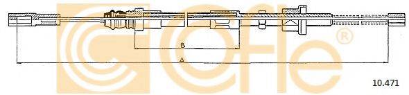 Трос, стояночная тормозная система COFLE 10.471