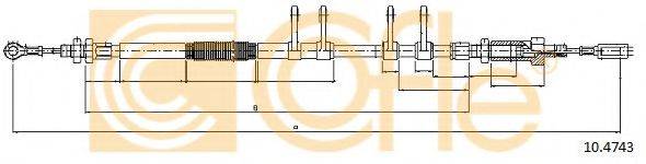 COFLE 104743 Трос, стояночная тормозная система