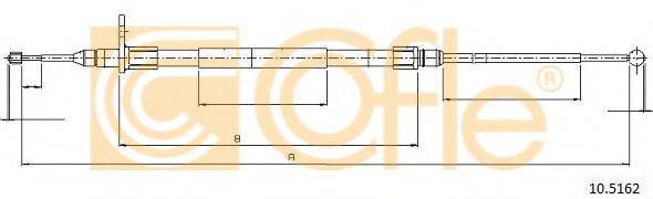 Трос, стояночная тормозная система COFLE 10.5162