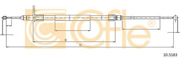 COFLE 105163 Трос, стояночная тормозная система