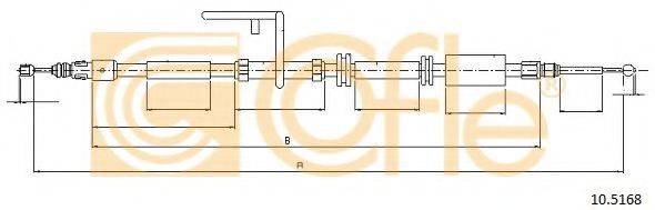 Трос, стоянкова гальмівна система COFLE 10.5168