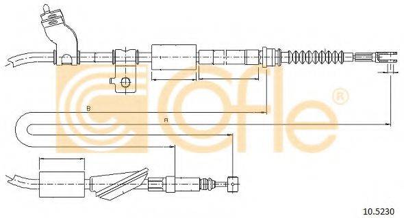 Трос, стояночная тормозная система COFLE 10.5230