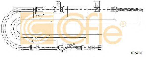 Трос, стояночная тормозная система COFLE 10.5236