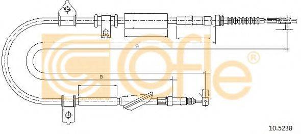 Трос, стояночная тормозная система COFLE 10.5238