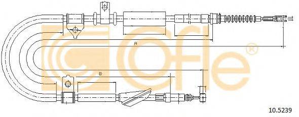 Трос, стояночная тормозная система COFLE 10.5239