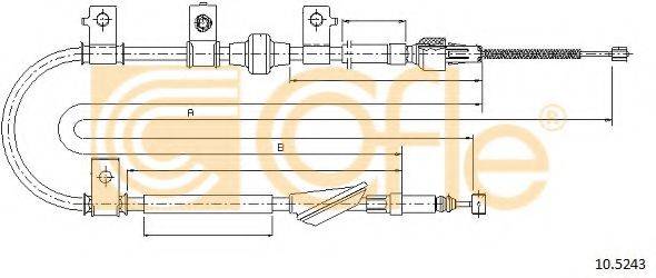 COFLE 105243 Трос, стояночная тормозная система