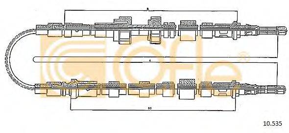 Трос, стояночная тормозная система COFLE 10.535