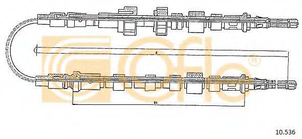 COFLE 10536 Трос, стояночная тормозная система