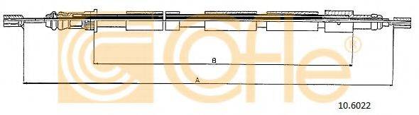 Трос, стоянкова гальмівна система COFLE 10.6022