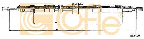 Трос, стоянкова гальмівна система COFLE 10.6025