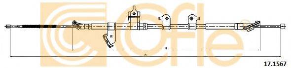 Трос, стоянкова гальмівна система COFLE 17.1567