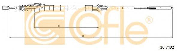 COFLE 107492 Трос, стояночная тормозная система