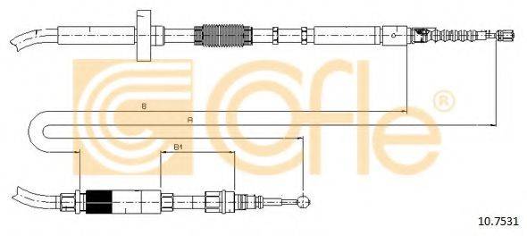 COFLE 107531 Трос, стоянкова гальмівна система
