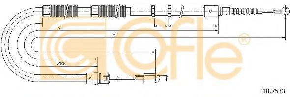COFLE 107533 Трос, стояночная тормозная система