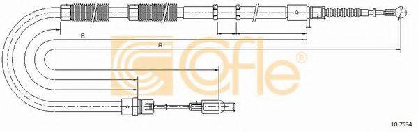 COFLE 107534 Трос, стояночная тормозная система