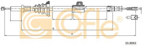 COFLE 108063 Трос, стояночная тормозная система