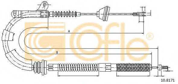 Трос, стояночная тормозная система COFLE 10.8171