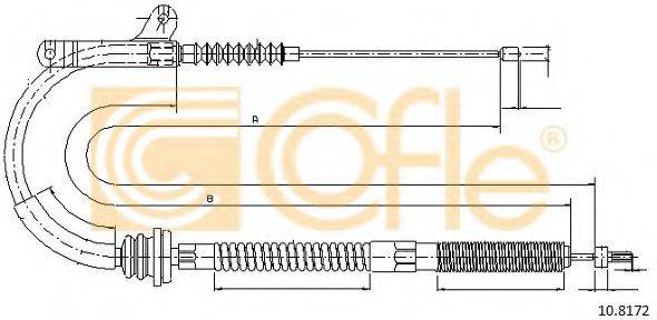 COFLE 108172 Трос, стояночная тормозная система