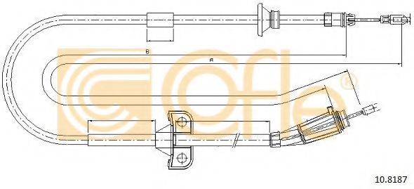 COFLE 108187 Трос, стояночная тормозная система