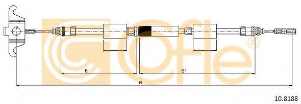 COFLE 108188 Трос, стояночная тормозная система