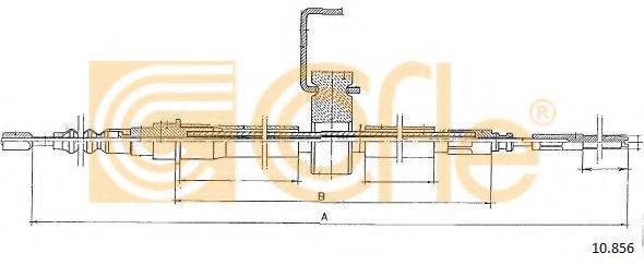 Трос, стояночная тормозная система COFLE 10.856