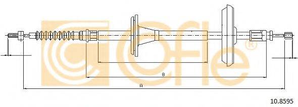 COFLE 108595 Трос, стояночная тормозная система