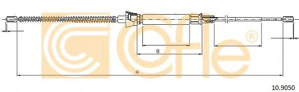 Трос, стоянкова гальмівна система COFLE 10.9050