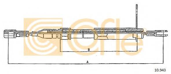 COFLE 10943 Трос, стоянкова гальмівна система