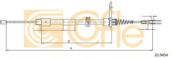 COFLE 109454 Трос, стояночная тормозная система