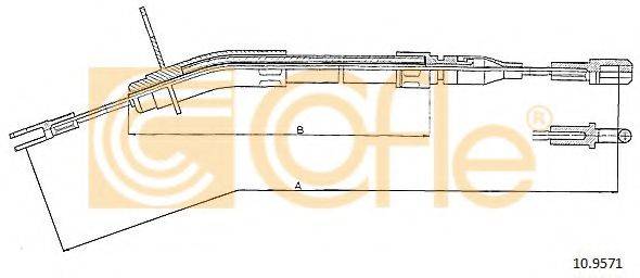 Трос, стояночная тормозная система COFLE 10.9571