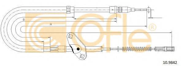 COFLE 109842 Трос, стояночная тормозная система